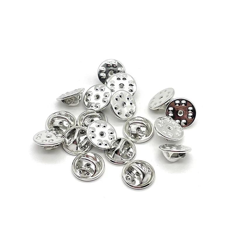 100-500Pcs Metal Locking Pin Back Brooch Badge Holder Lapel Base For DIY Jewellery Material Hand Making Supply Craft Accessories
