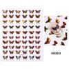 8 PC Holographic 3D Nails Stickers Nail Art Laser Butterfly Sticker Decal Butterflies Manicure Decoration Tool