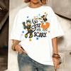 Disney Daisy Print Cotton Tshirt Men Women Summer Casual Graphic Tee Cartoon Halloween Short Sleeves Oversized Casual Y2k Tops