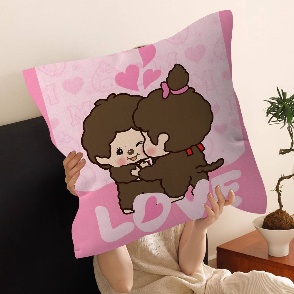 Anime M-Monchhichi pillow cover sofa cushion cover home room decoration children gift