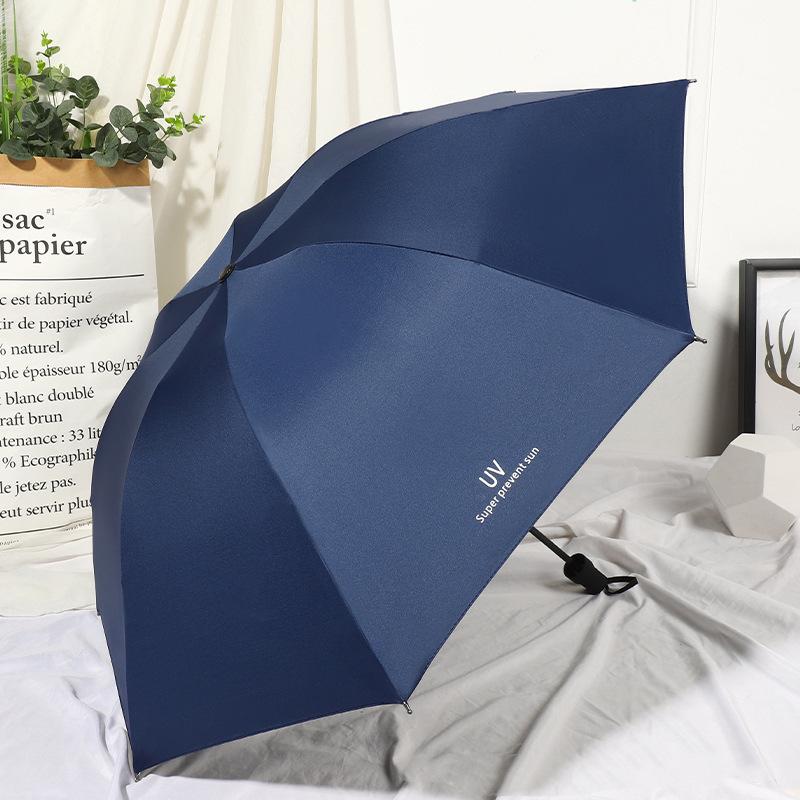 Large UV Automatic 3-Fold Umbrella: Dual-Use Sun and Rain with Custom Logo