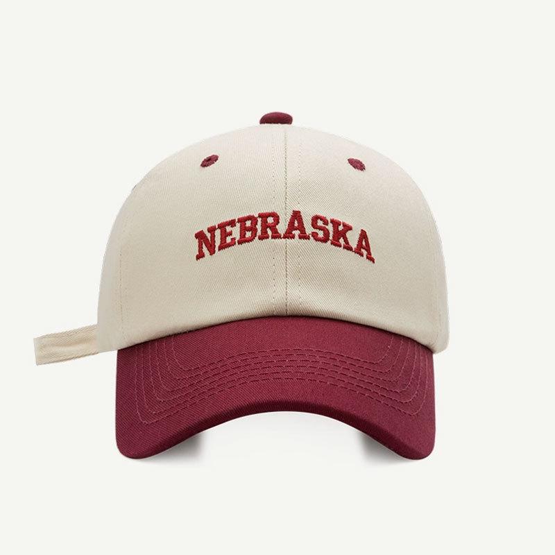 Padded Baseball Cap With Embroidered Lettering For Casual Outdoor Wear
