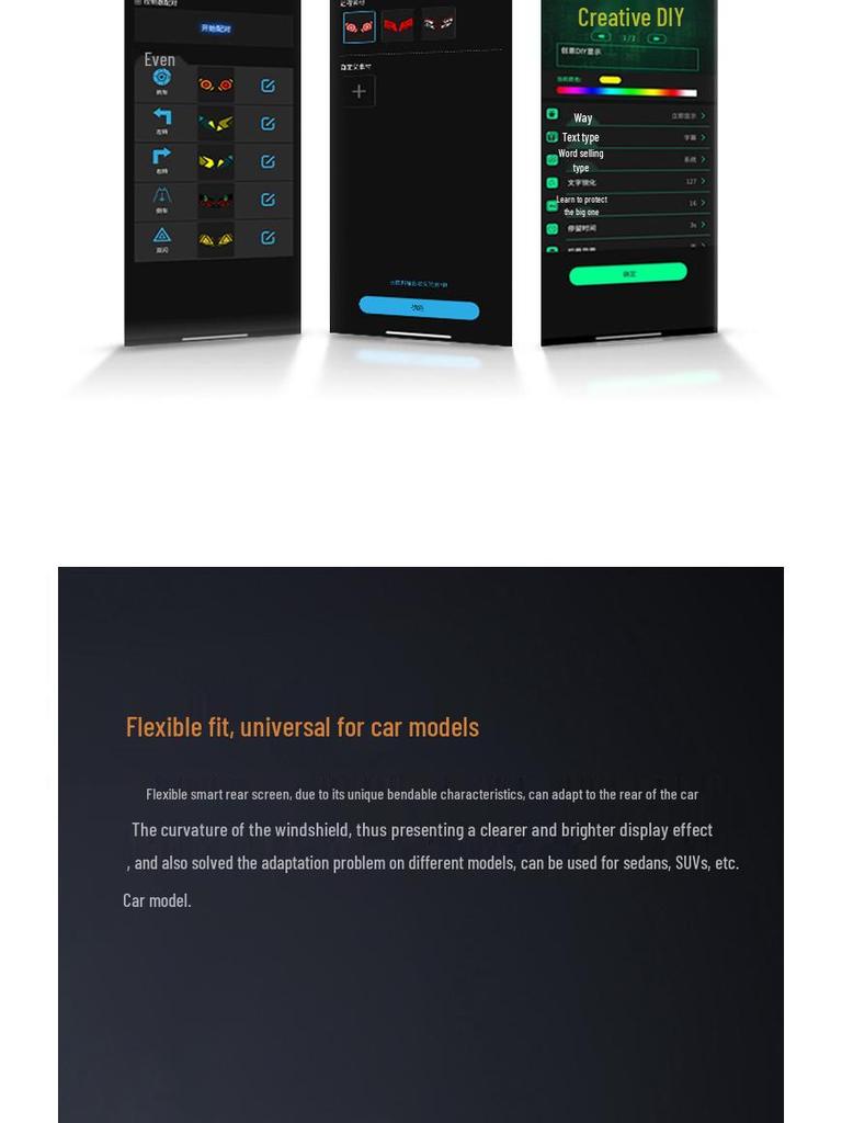 Cross-Border LED Car Display: Bluetooth-Controlled Devil Eye Soft Screen