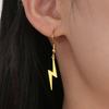 My Shape Punk Lightning Pendant Earrings for Women Hip Hop Dangle Earrings Stainless Steel Jewelry Birthday Party Gift Wholesale