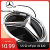 Autocolant Auto Argintiu Cromat Negru Lucios Stea Grilă Frontală Insignă Decorativă Emblema Stil OE Argintiu Cromat Pentru Mercedes Benz E-Clas