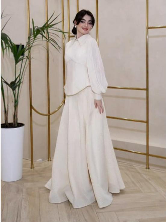 Summer 2025 European and American Two-Piece Set: Elegant Suit Jacket and High-Waisted Midi Skirt