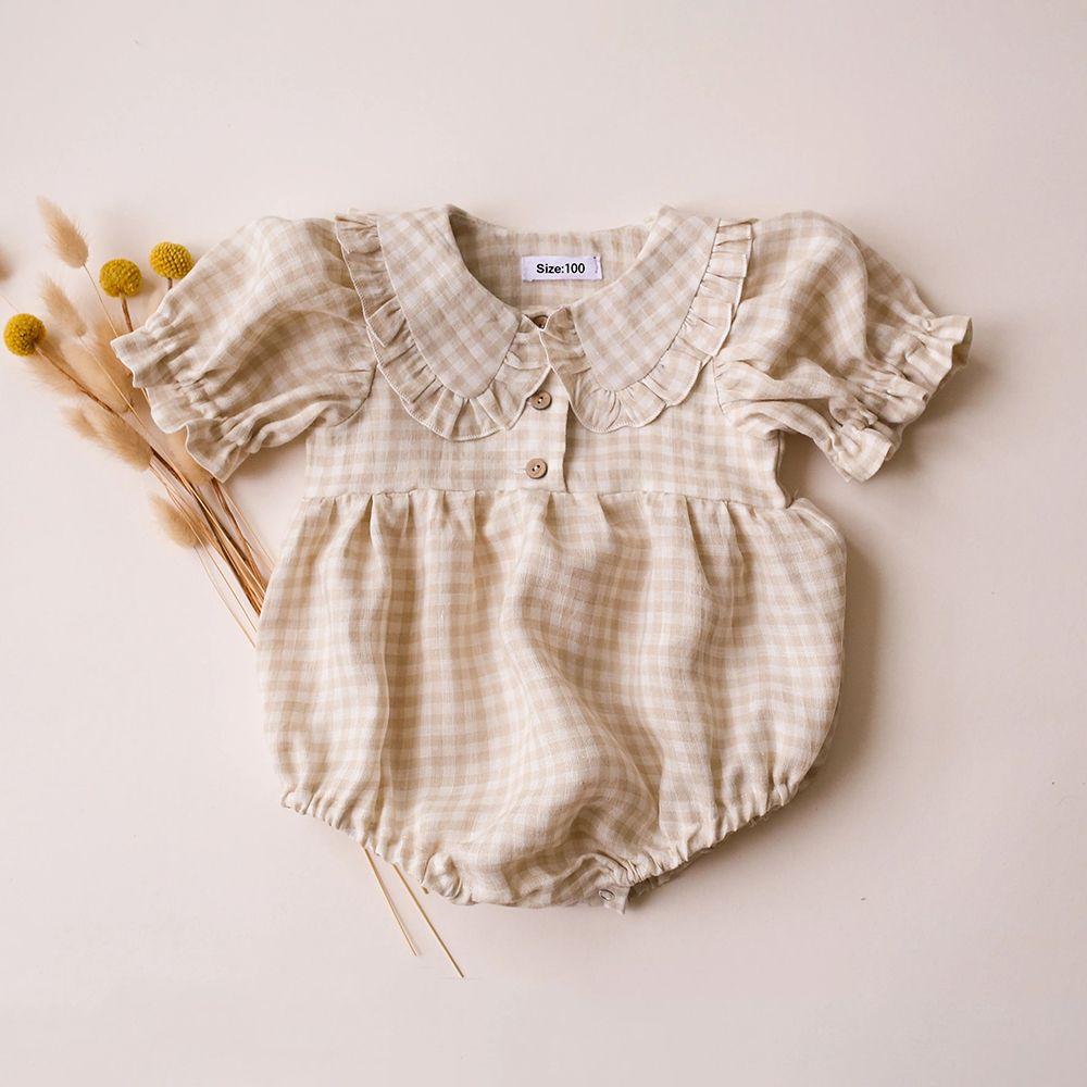 Baby Girl Jumpsuit Cotton Infant Girl Short Sleeve Bodysuit Newborn Clothes for Summer