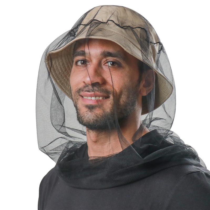 Men's and women's outdoor mosquito-proof headgear mesh mask beekeeping cap fishing mask versatile mesh cap