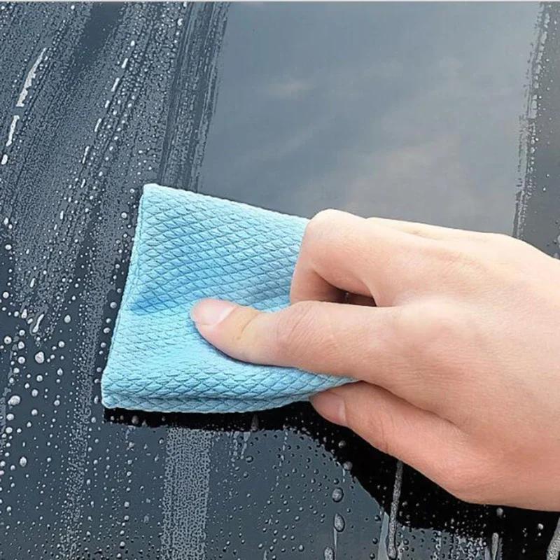 Efficient Fish Scale Wipe Cloth, Kitchen Anti - Grease Wiping Rags, Home Washing Dish Cleaning Towel, 5Pcs