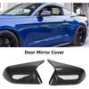 for Carbon Fiber Mirror Cover Car Exterior 2Pcs Door Mirror Cover Left Right Horn Replacement for 2015?2022 Carbon Fiber (Carbon Fiber)