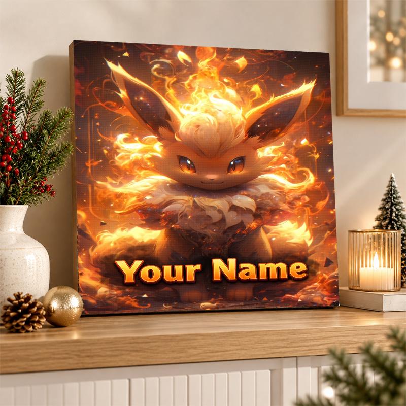 Eevee Custom Name Diamond Painting Personalized 5D Full Drill DIY Diamond Art Home Decor