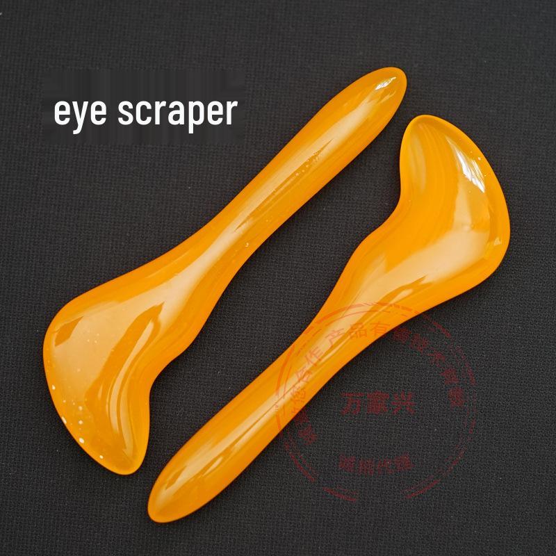 Jade Gua Sha Fish-shaped Face and Body Scraping Board - Transparent Crystal Acupressure Massage Tool.