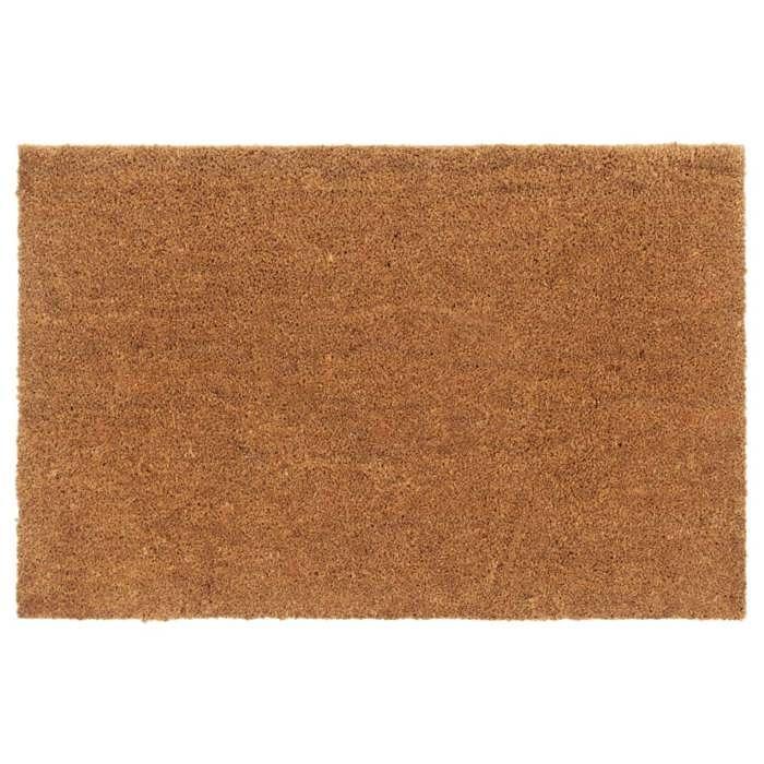 VidaXL Tapis de porte naturel 65x100 cm fibre de coco touffeté 155604