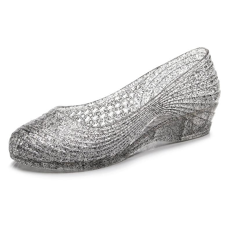 Women's Summer Crystal Wedge Sandals - Versatile, Non-Slip, Comfortable, Odor-Free, Soft Outdoor Commuting Shoes