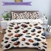 3pcs Collection of Colorful Beetles Quilt Cover Set (1 Quilt Cover + 2 Pillowcases Without Pillow Core)