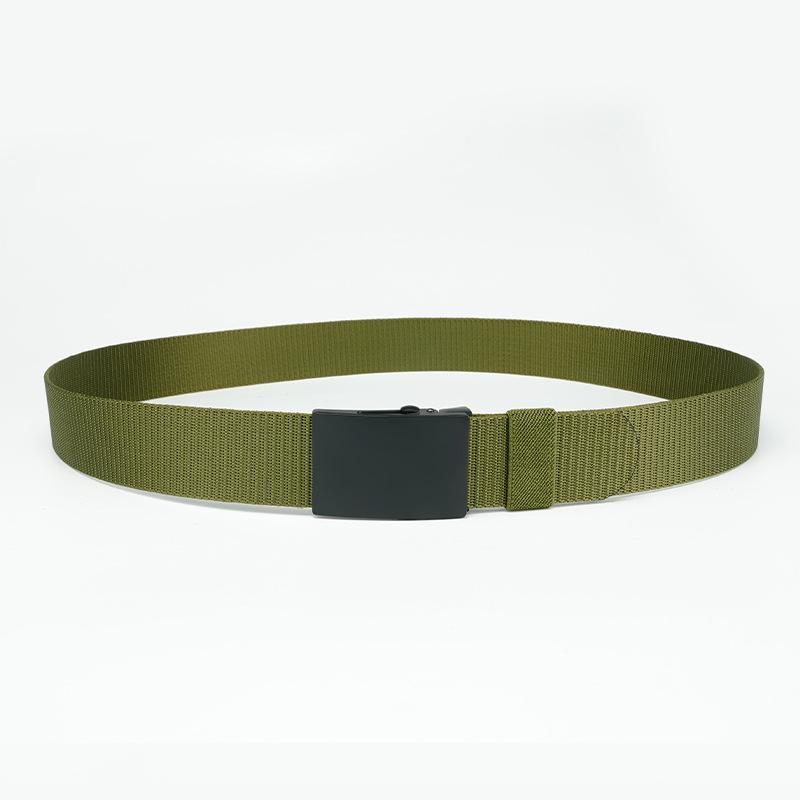 Men's Belt, Wearing Toothless Automatic Buckle Nylon Belt, Men's Canvas Outdoor Casual Sports Trousers Belt