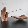 Wedding Party Display Decor Creative Hand Shape Incense Burner, Resin Decorative Ornament, Burner & Ash Collector Unique Office Desk Decorations
