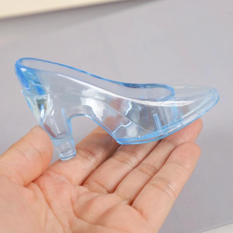 6 Stück Transparente Plastik Prinzessin Kristallschuhe Süßigkeitenbox High Heels Desktop Ornamente Babyparty Hochzeit Geburtstagsfeier Deko
