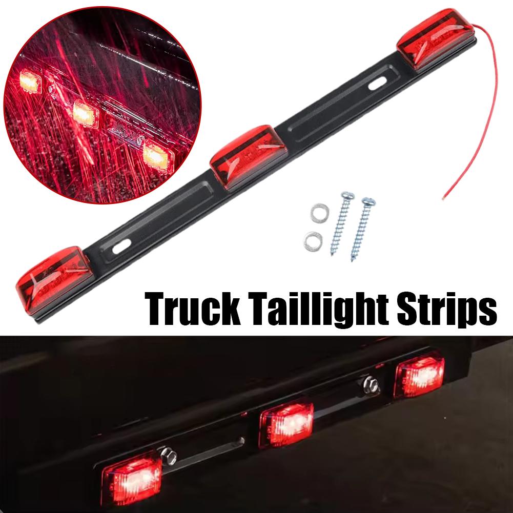12V Car Taillights DRL LED Bar Red Brake Turn Signal Lamps Trailer Side Lights Accessories Truck Universal Marker Ceiling R E0U4