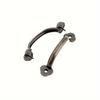 2pcs Bronze Cabinet Pulls Vintage Zinc Alloy Handles for Kitchen Cabinets Tool Shed Doors Rustic Home Hardware Drawer Handles