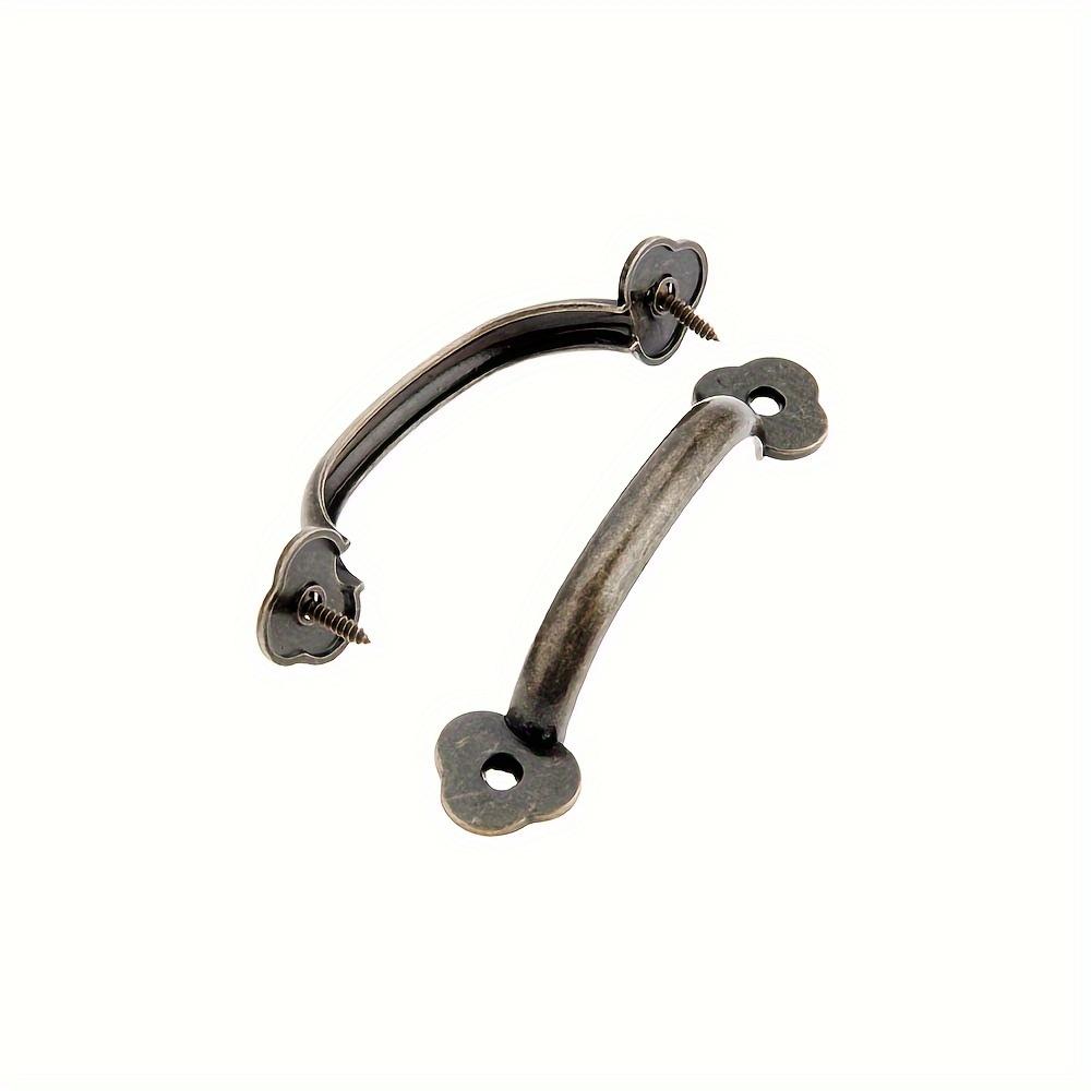 2pcs Bronze Cabinet Pulls Vintage Zinc Alloy Handles for Kitchen Cabinets Tool Shed Doors Rustic Home Hardware Drawer Handles