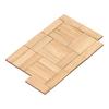 24pcs Dollhouse Floorboard Bamboo Rectangular Elegant Dollhouse Miniature Flooring Decoration Accessory