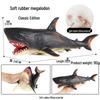 Soft Rubber Marine Animal Models: Great White Shark, Megalodon, Beluga, Blue Whale, Whale Shark, Dolphin Toys for Kids
