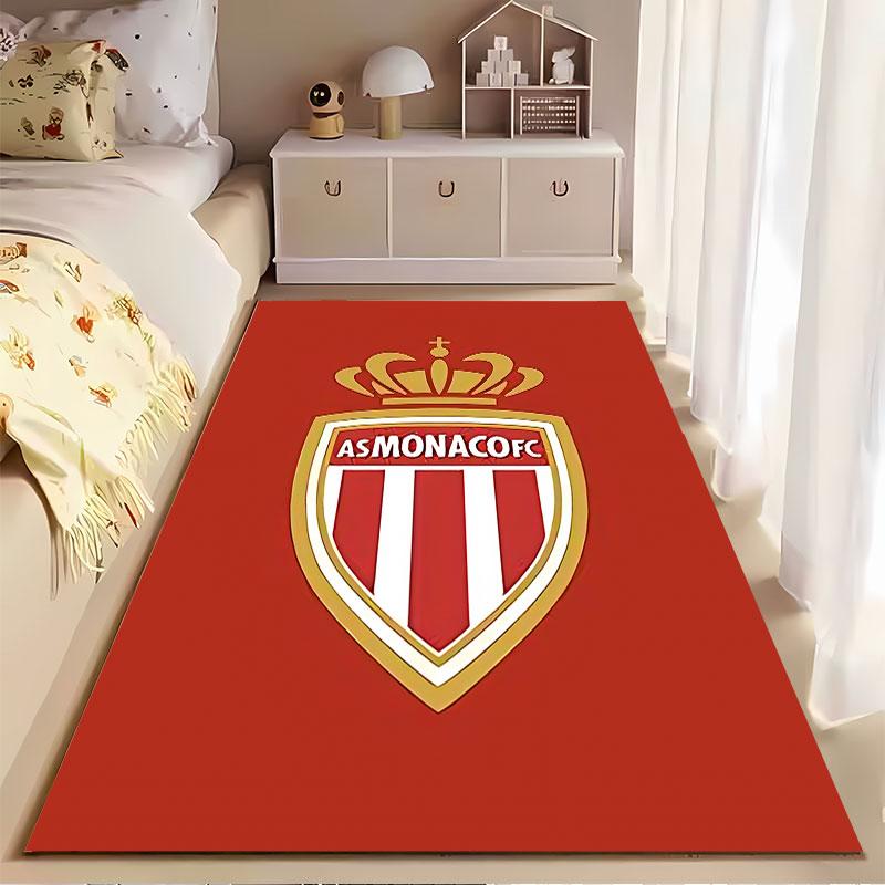 Red Carpet with AS Monaco Logo suitable as a non-slip mat for the living room or bedroom sofa