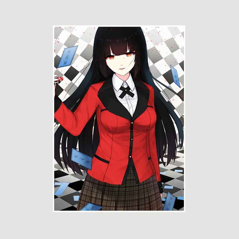 Classic Anime Kakegurui Posters Retro White Paper Manga Figure Poster Decor Prints Clear Image Bedroom Bar Decoration Art Painting Decorative Pictures