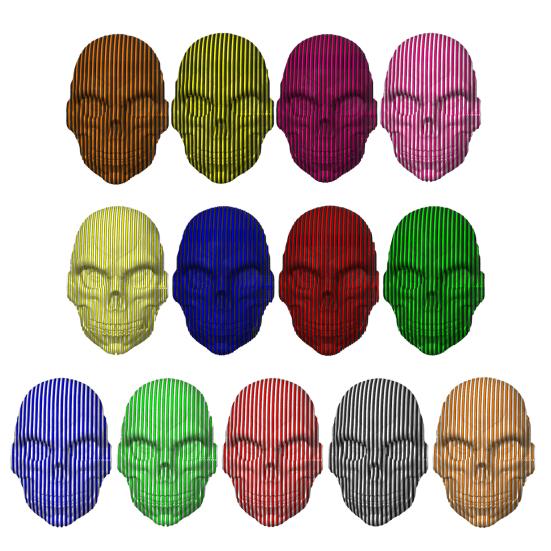 Yousheng 3D Printed Skull Ornament Flexible Skull Decoration Pass Through Skull Fidget Toy for Cyberpunk Gothic Themes Lovers