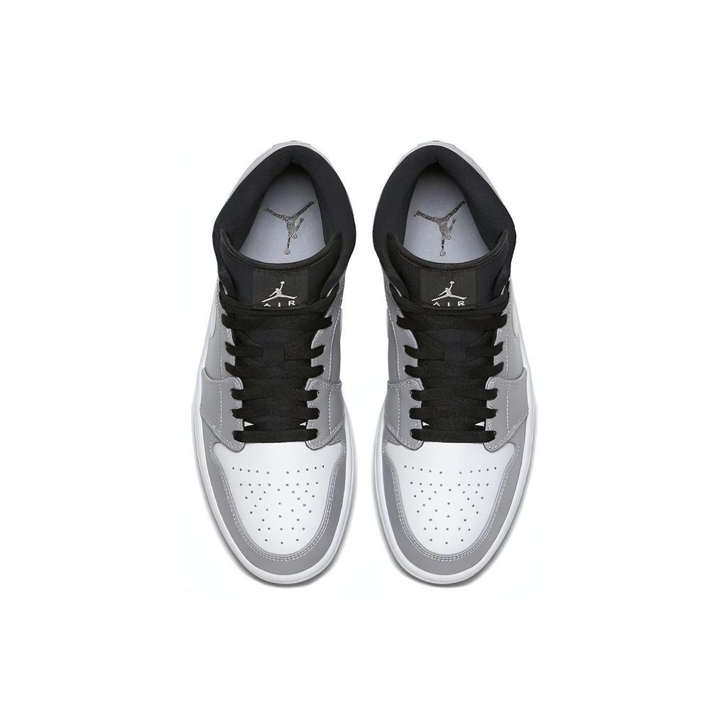 Jordan 1 Mid Wolf Grey Black White 554724-046
