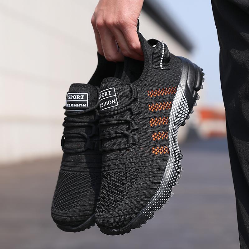 New Men Running Shoes Unique Grid Trend Design Breathable Sports Shoes Lightweight Sneakers For Men Athletic Training Footwear