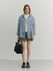 Deonseuteu Unisex Classic Hooded Shirt_Udsh6A107_Soft Blue Check