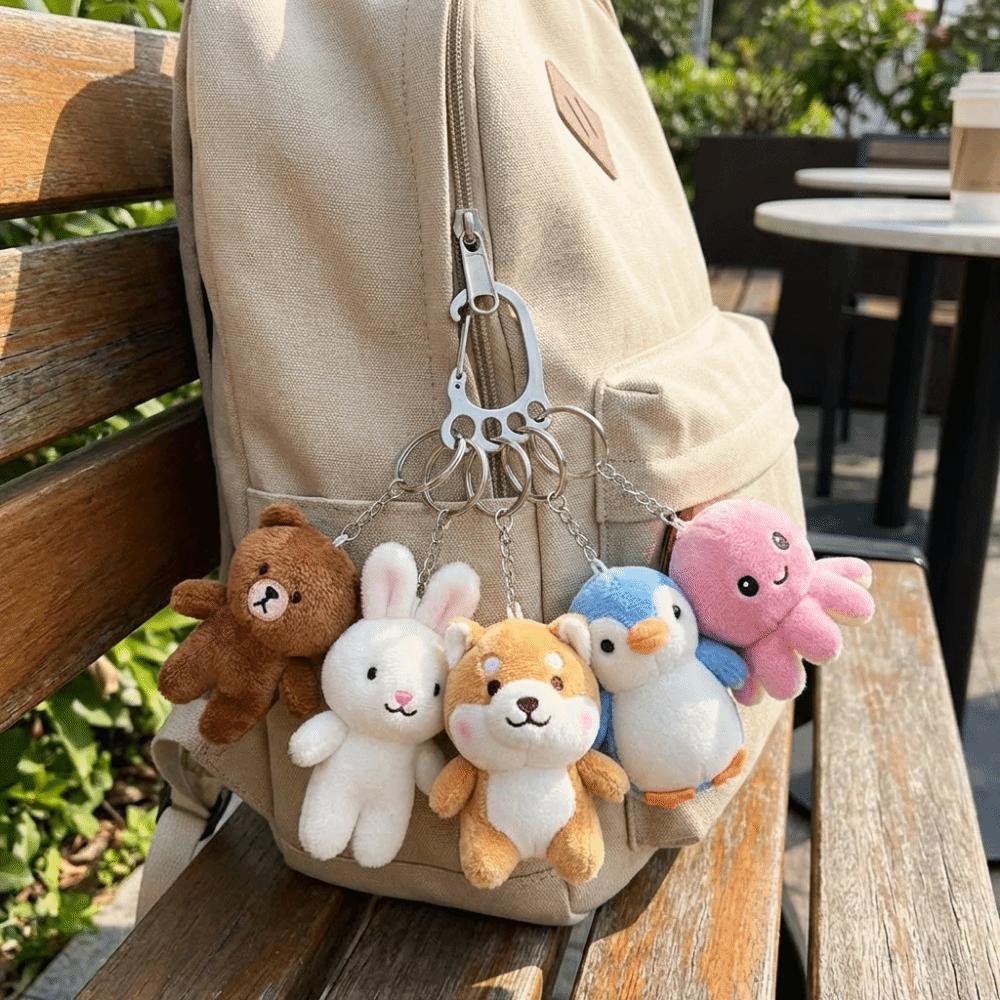 Easy Removal Key Ring Multi-Ring Key Ring With Buckle Cute Kitten Key Holder For Men Women