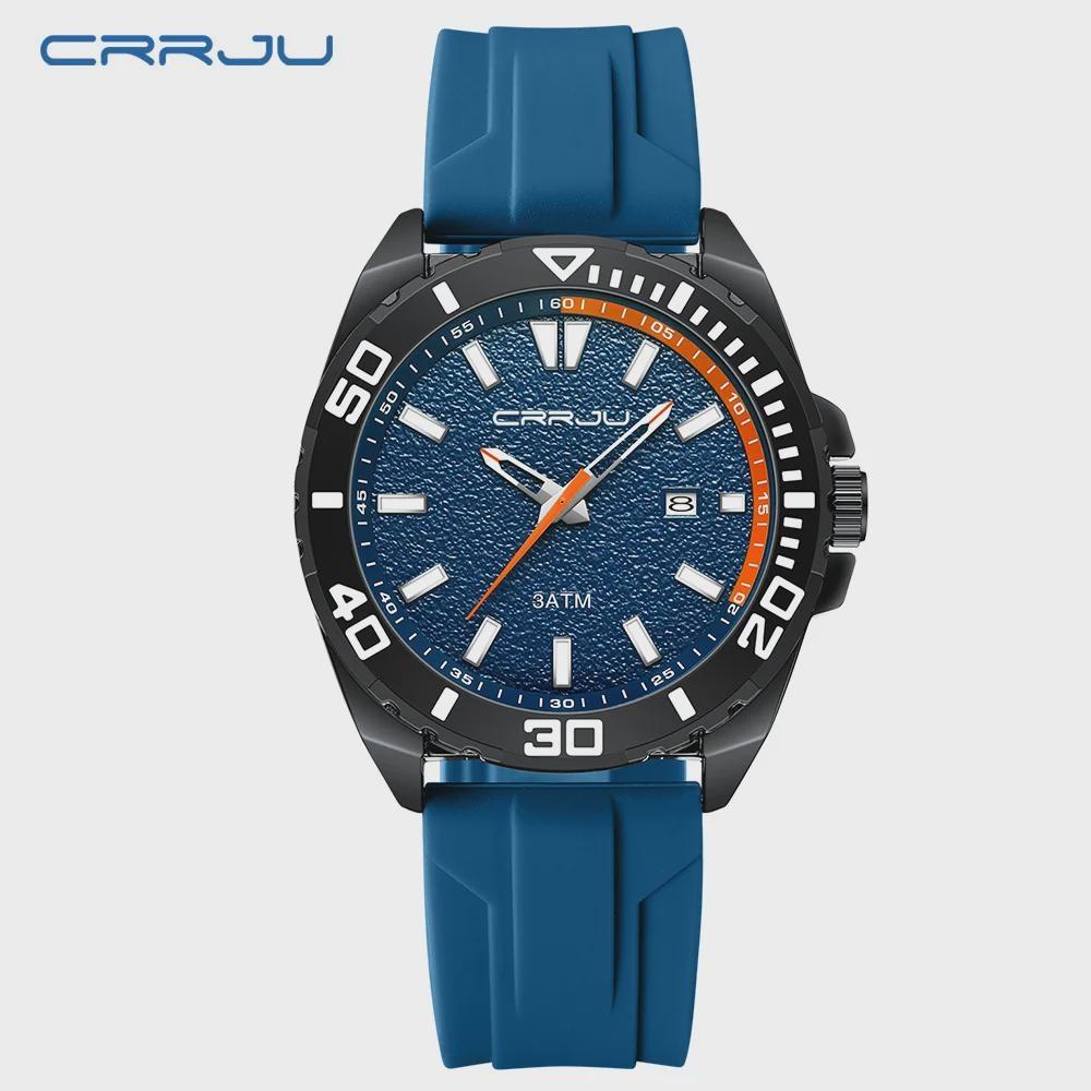 

Fashion Mens Quartz Watch Casual Silicone Strap Waterproof Sports Wristwatch for Men синій