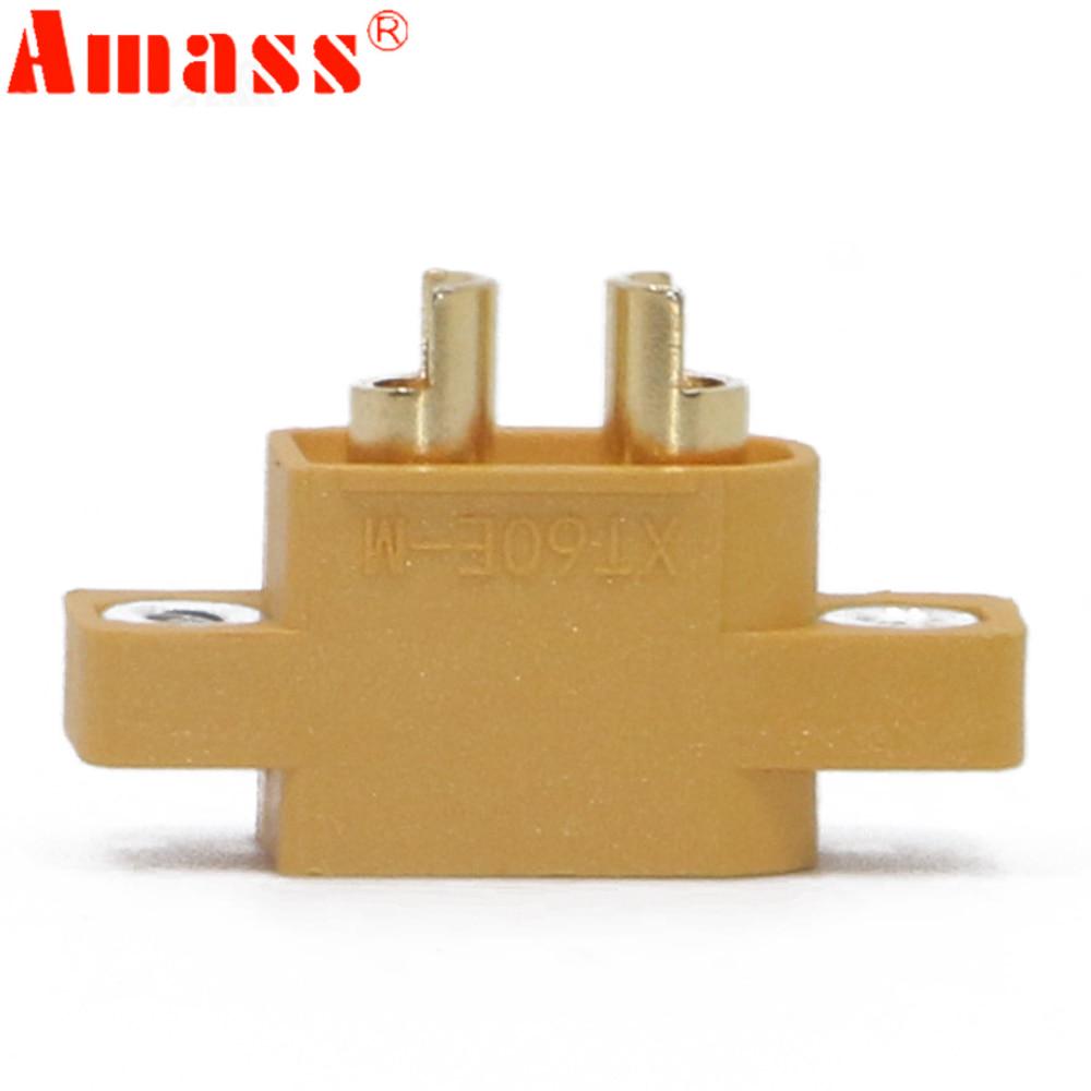 AMASS XT60E-M Mountable XT60 Male Plug Connector 4.23g For Racing Models Fixed Board DIY Spare Part