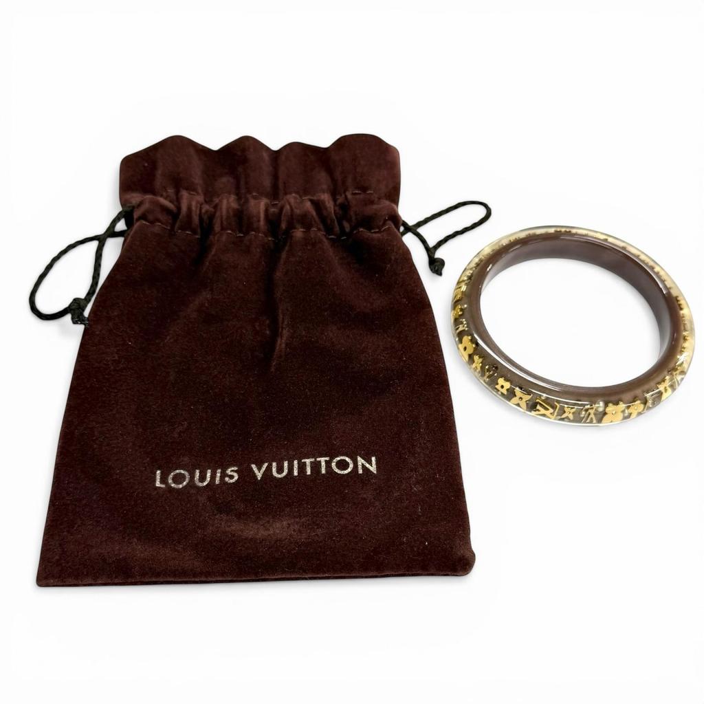 Excellent LOUIS VUITTON Bangle Brasserie Unclosure TPM Clear brown Women M65867 Used