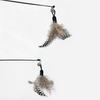 Interactive Cat Wand Toy with Feather Attachment Durable Handle Flexible Wire Design for Indoor Pet Play Exercise