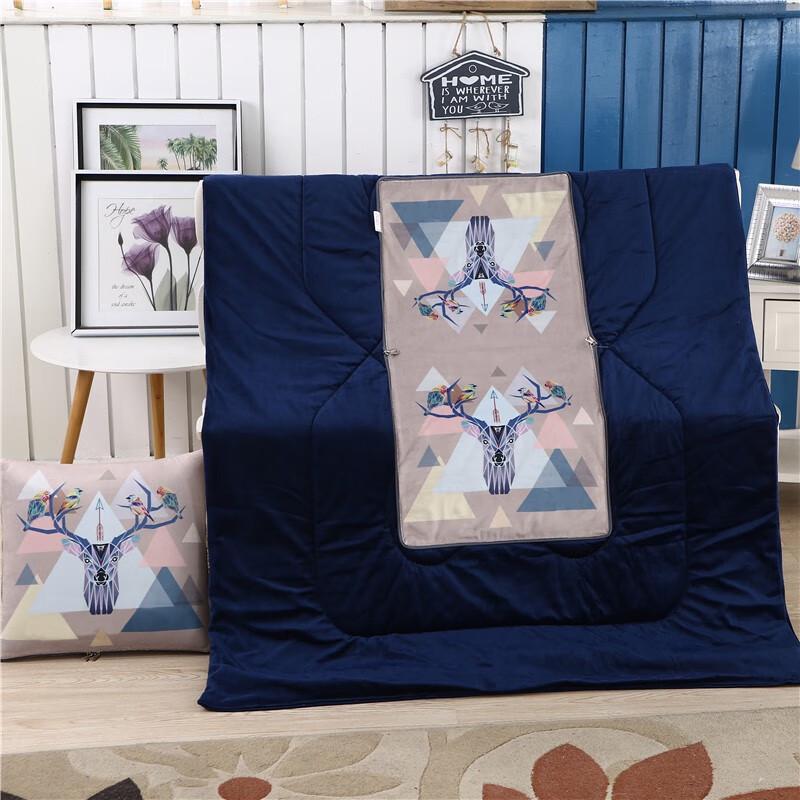 Crystal Velvet Deer Pillow Blanket