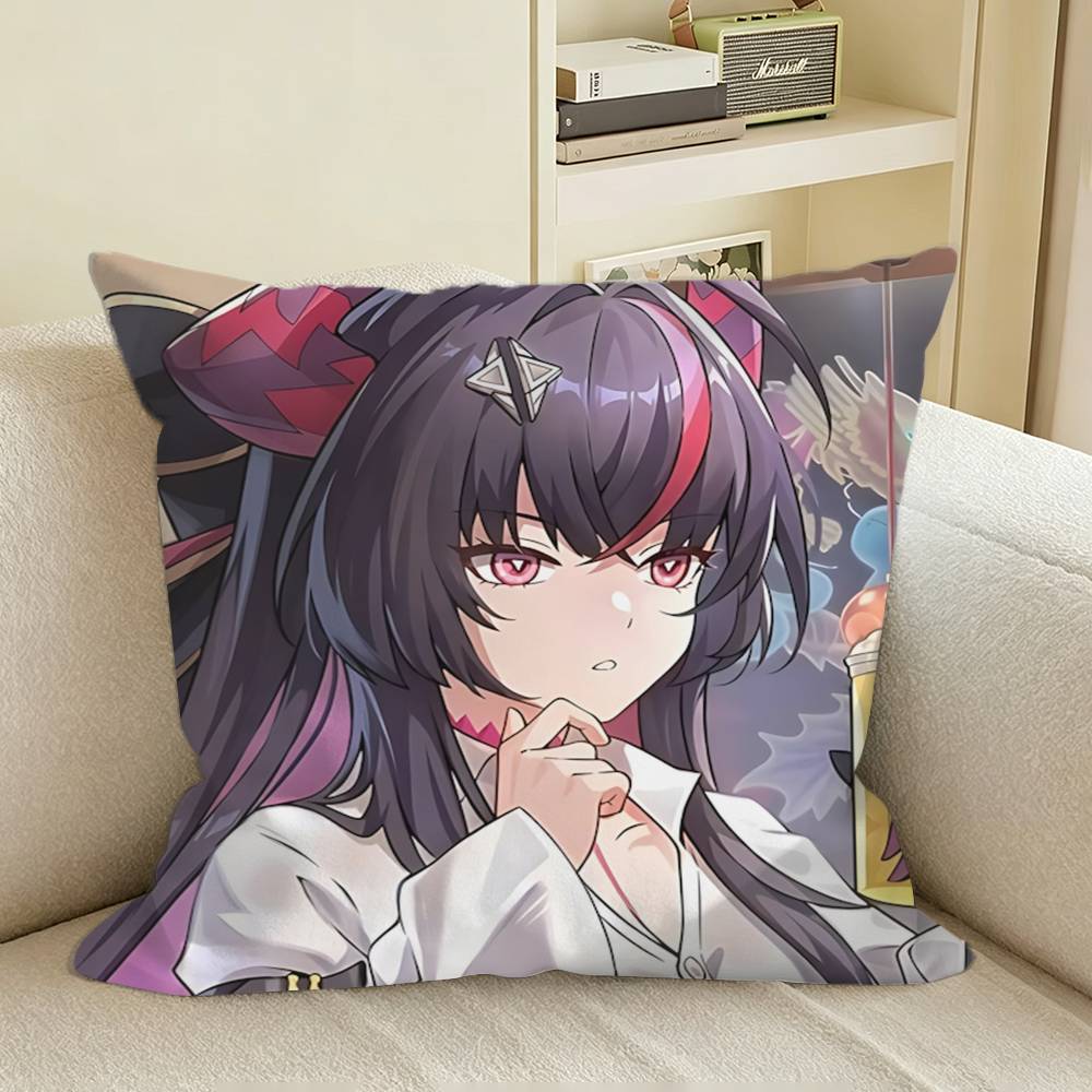 NTE Game S-Shinku Neverness to Everness  Square Sofa Pillow Cover Solid Color Living Room Home Decor Cushion Case