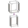 Firewood Rack Black 44x28x65 cm Cold Rolled Steel