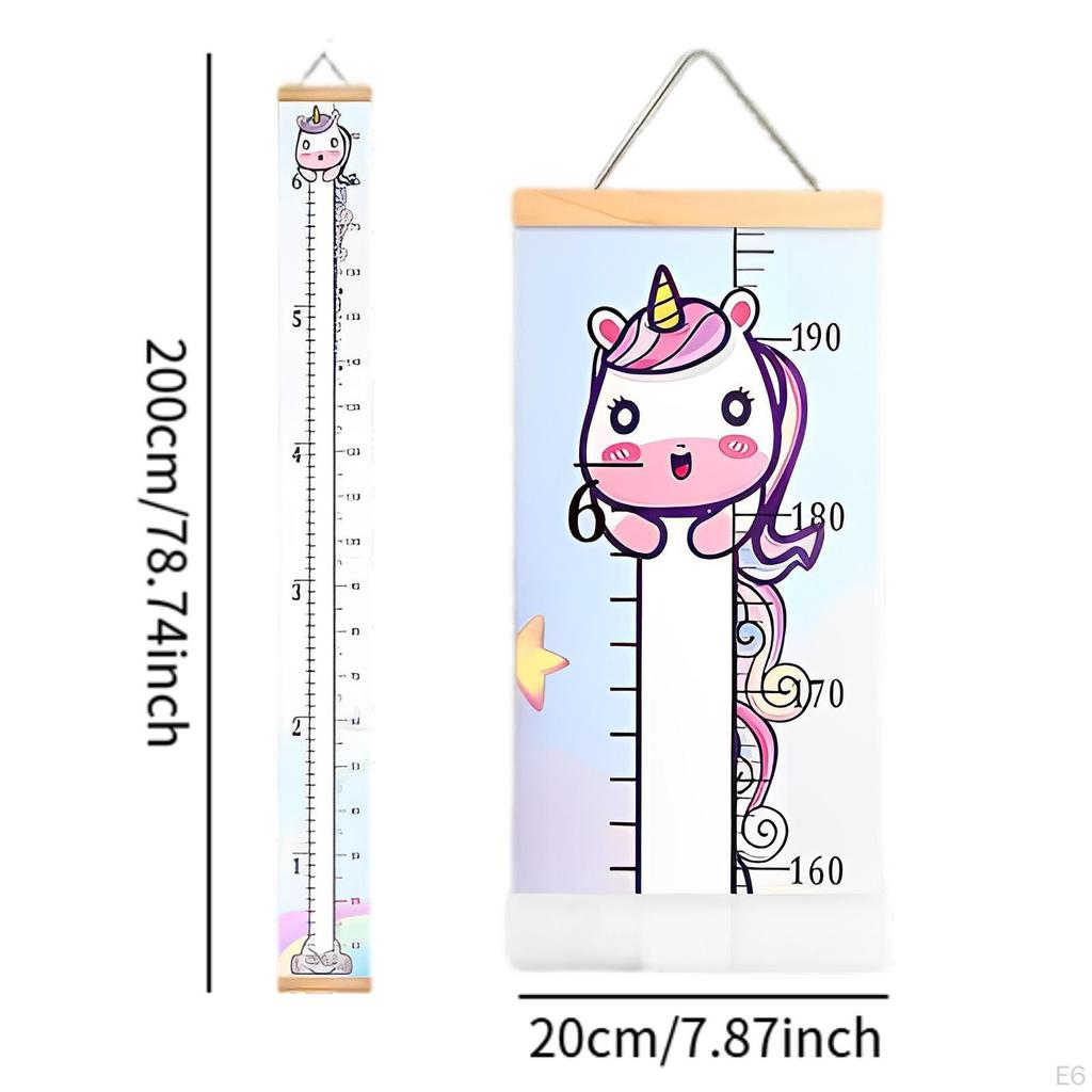 Children's Height Chart, Growth Record, Wall Hanging Ruler for Playroom Decoration