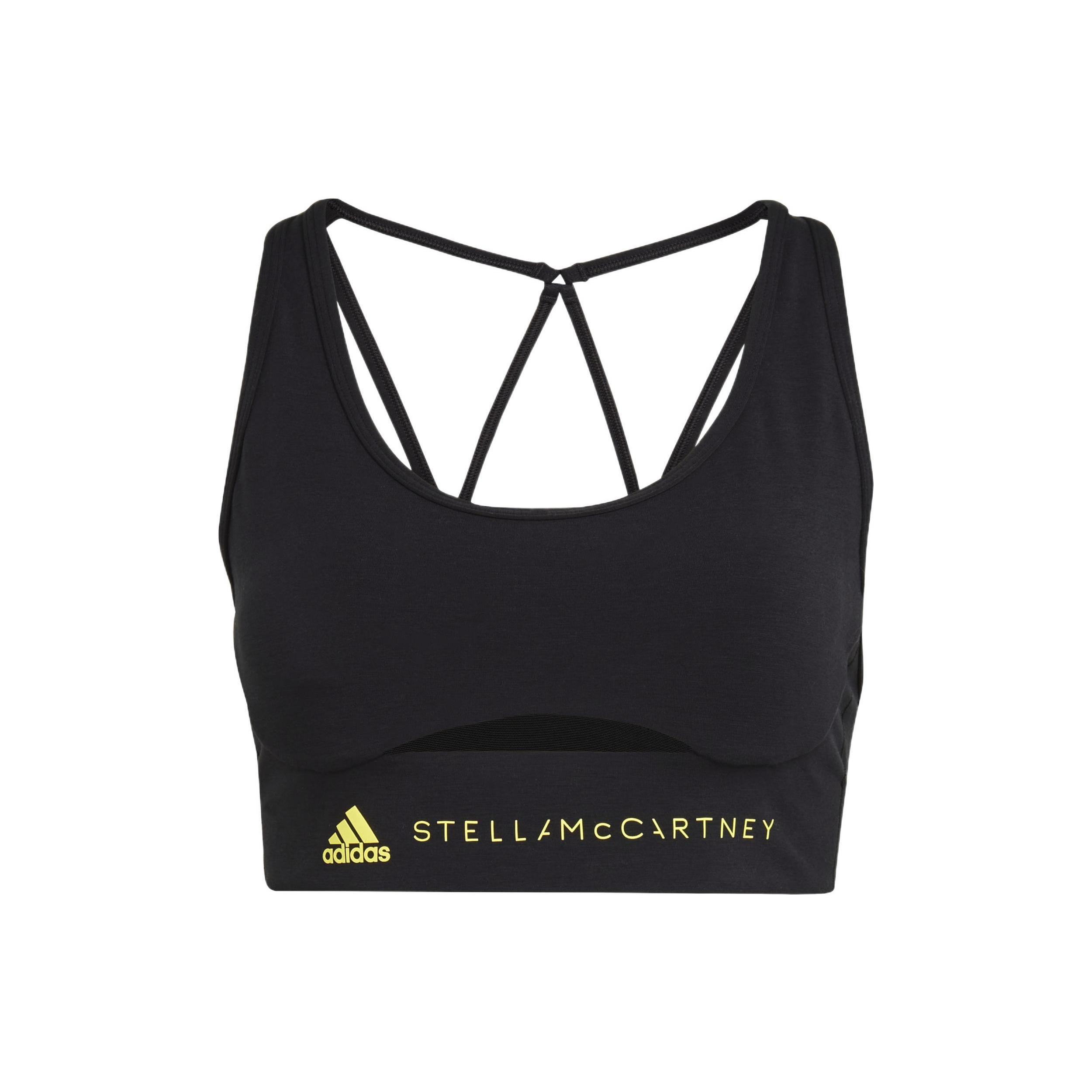 (ЖЕНСКИЕ) Спортивный бюстгальтер adidas By Stella McCartney Truestrength со средней поддержкой, азиатский размер S, цвет Черный , женский HG6846 L