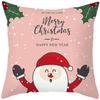 Merry Christmas Cushion Cover Santa Claus Elk Pillow Cover Living Room Sofa Home Room Decorations