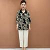 Fashionable Medium-Length Pullover for Middle-Aged and Elderly Mothers - Loose, Breathable, Slimming, Versatile, 3/4 Sleeve Top