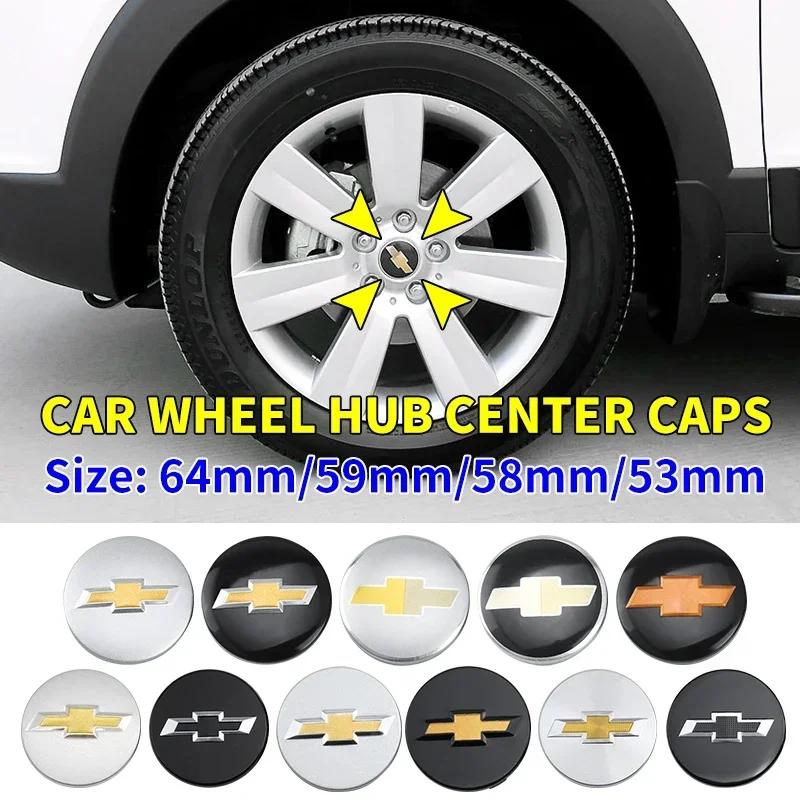 4 Stück 53mm 58mm 59mm 64mm Auto Radnabenkappen Abdeckung für Chevrolet Lacetti Aveo Cobalt Malibu Trax Camaro Sail Captiva Spark