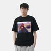 Palace Forrest Gump Character Print Loose-Fit Crew Neck T-Shirt Unisex Tops Black PLA-SS18-179