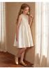 Girls' Korean Style Summer Princess Dress with Lace Collar