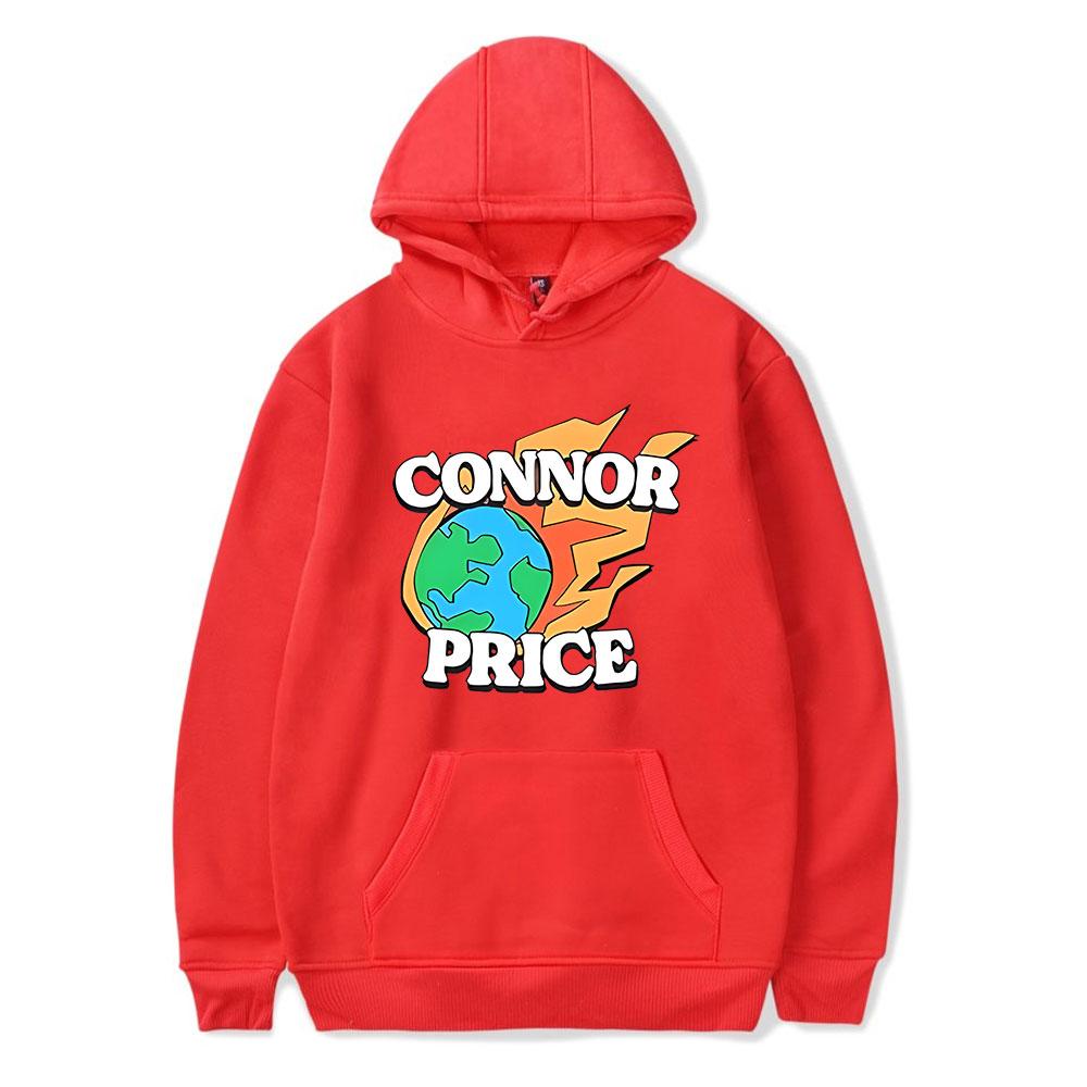Unisex Connor Price Letters Hoodie Sweatshirt Cartoon Printed Streetwear Hoodies for Couples Men Women