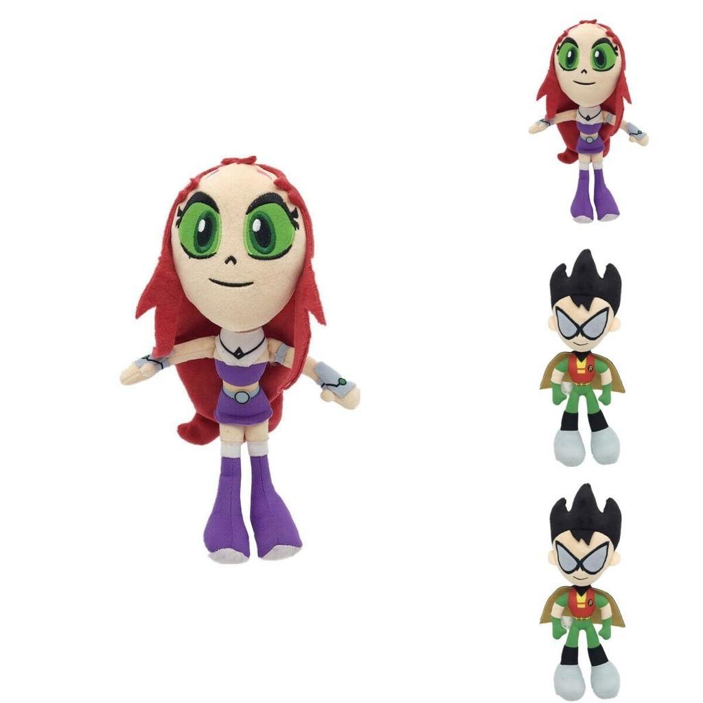 Adorable 10-inch Teen Titans Go Plush Toy Collection Featuring Robin Raven Cyborg
